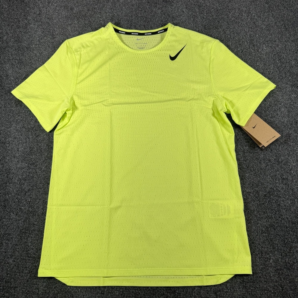 Nike Aeroswift Dri Fit ADV Mens Size Small Racing Running Shirt Top Volt Yellow